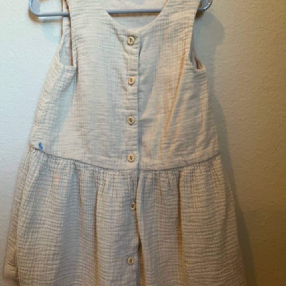 H&M Cream Button-Down Kids Dress